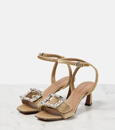 Dolce 
Gabbana Embellished velvet sandals 4