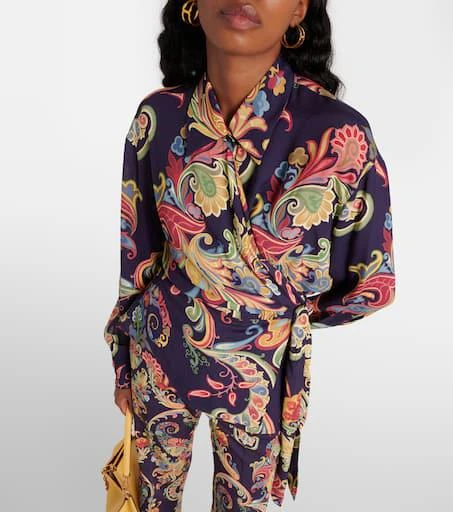 ETRO Printed wrap top 4