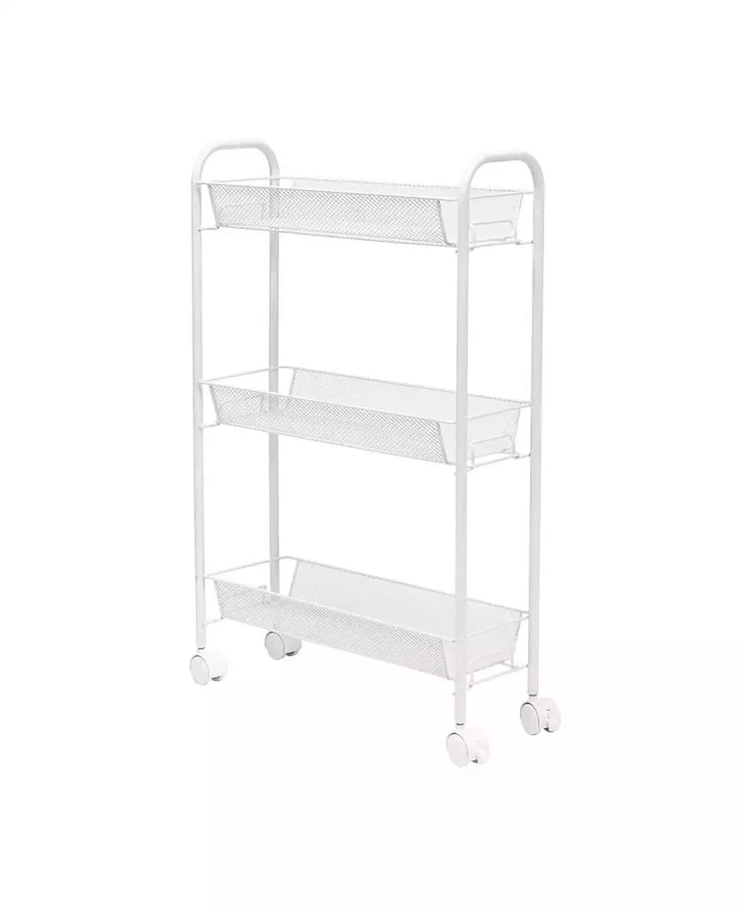 Honey Can Do 3-Tier Mesh Narrow Rolling Storage Cart 3