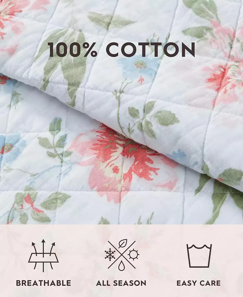 Laura Ashley Emilie Reversible 3 Piece Quilt Set 8