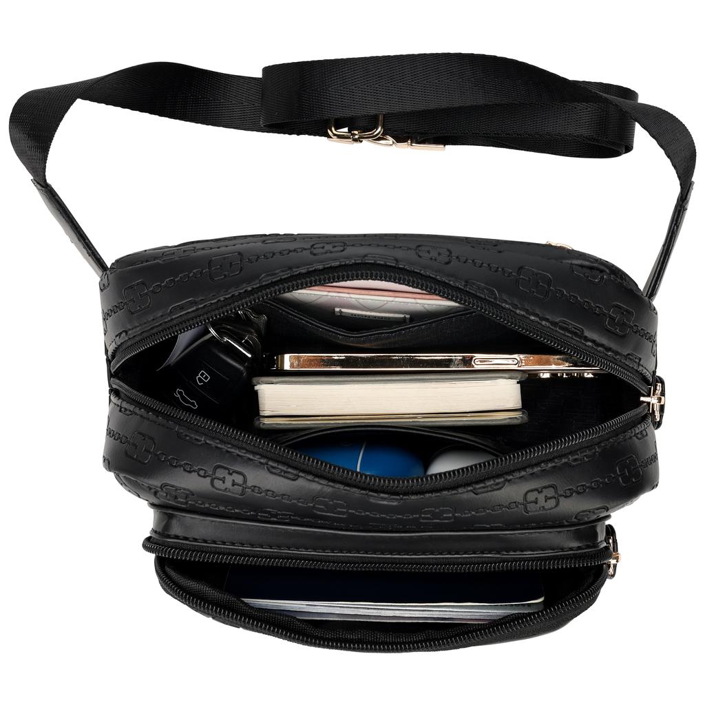 ELLE Eleganza 1.6L Vegan Leather Monogram Sling
