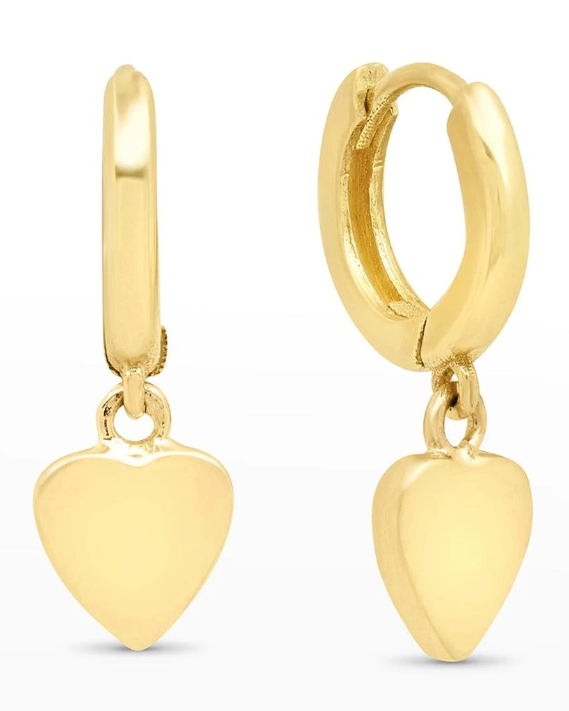 Jennifer Meyer 18K Mini Huggie Heart-Drop Earrings 1