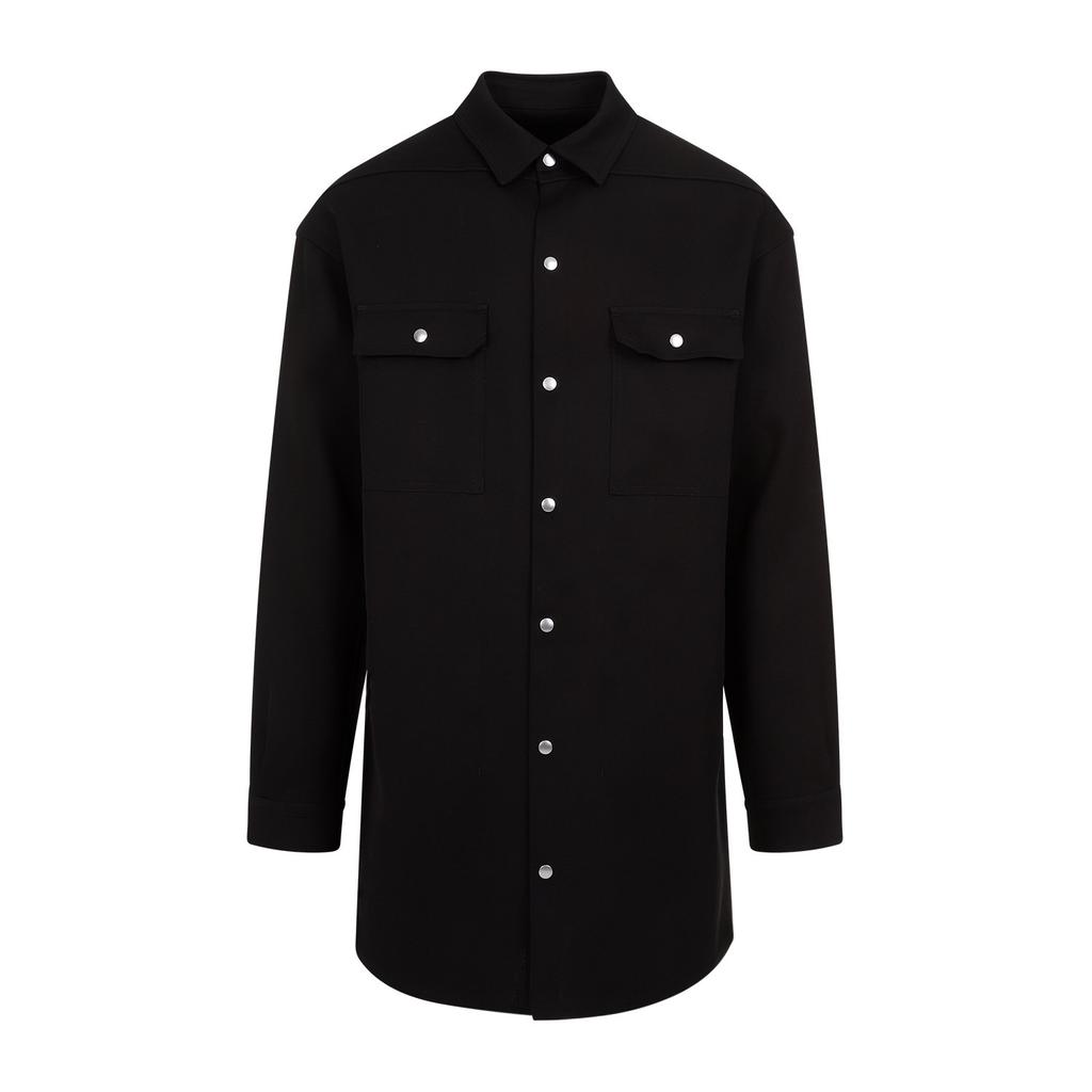 Rick Owens Oversized Leather Outershirt DARK-DUST 54-44 Rick Owens Oversized Leather Outershirt DARK-DUST 54-44