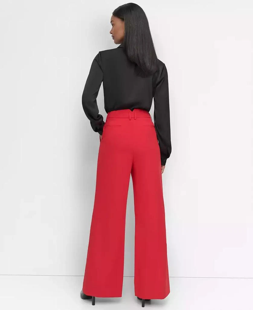 DKNY Women's High-Waisted Wide-Leg Pants 5