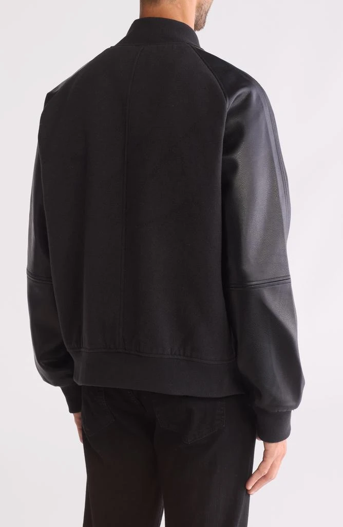 Slate & Stone Faux Wool & Faux Leather Varsity Jacket 2