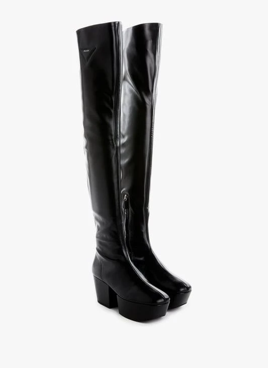 Prada Technical nappa platform thigh-high boots 1