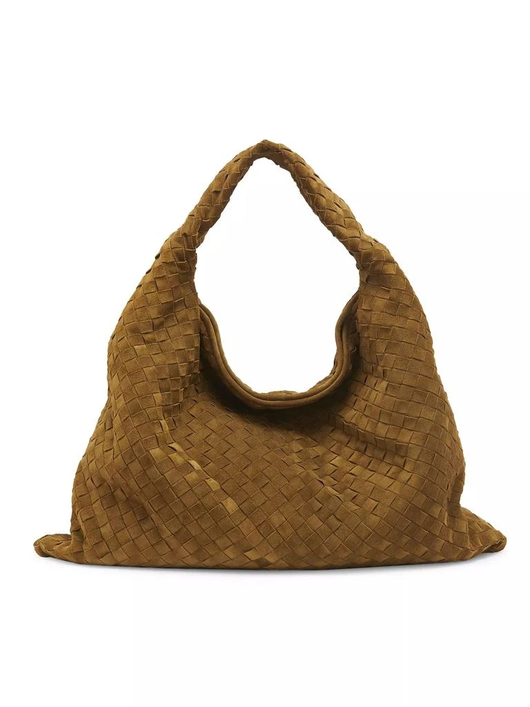Bottega Veneta Large Hop Intrecciato Suede Hobo Bag 1