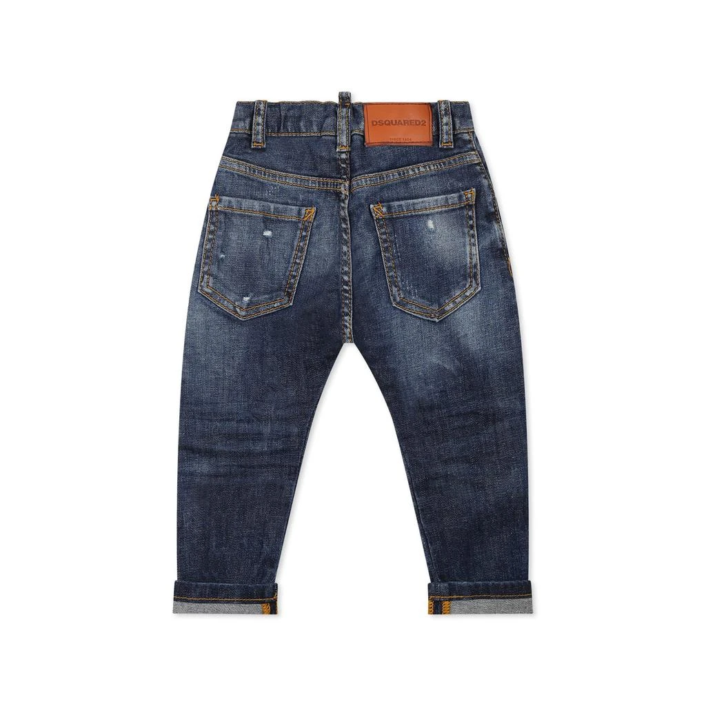 DSQUARED2 Blue Jeans For Baby Boy With Logo 2
