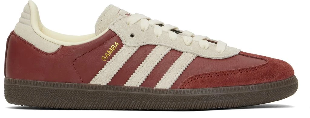 Adidas Burgundy & Off-White Samba OG Sneakers 1