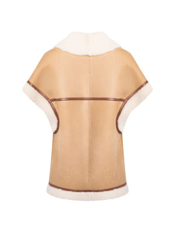 WOLFIE FURS Made For Generations™ Short Sleeve Shearling Leather Coat