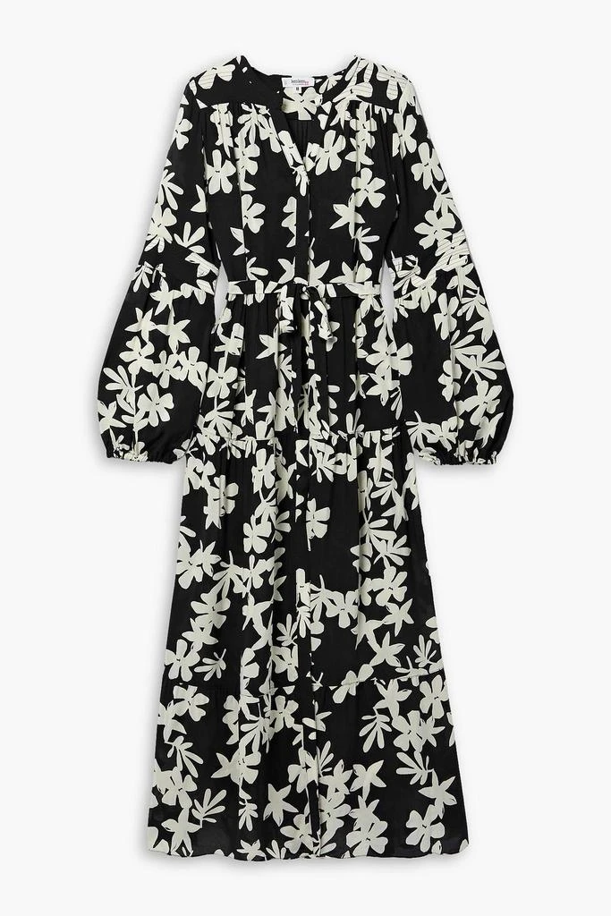 LEMLEM Sea floral-print crepe de chine maxi dress 1
