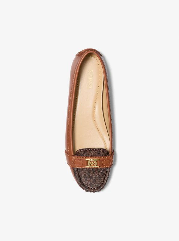 Michael Kors Mandy Leather and Signature Logo Moccasin 3