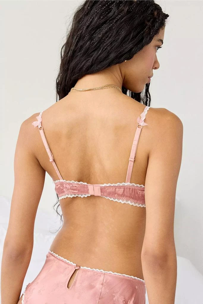 For Love 
Lemons For Love 
Lemons Juliet Lace Trim Satin Jacquard Triangle Bralette 3