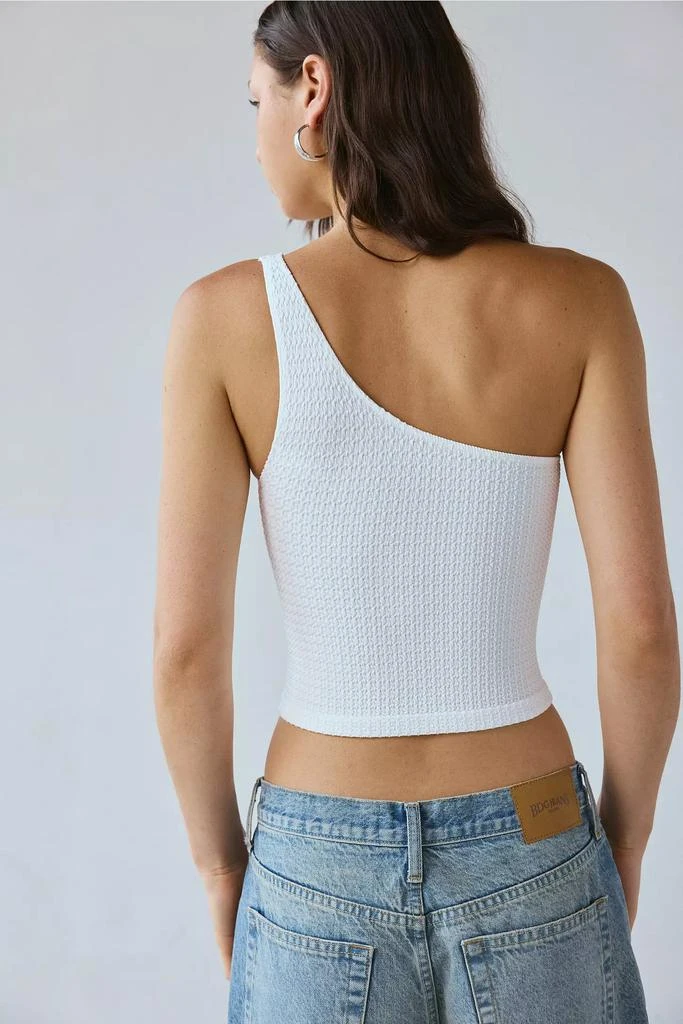 Out From Under Out From Under Liv One-Shoulder Textured Seamless Knit Top 3