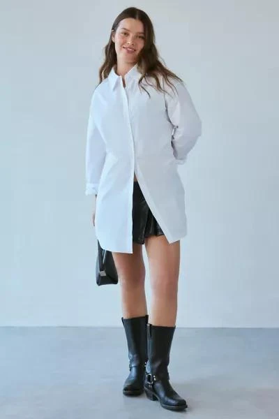 Glamorous Glamorous White Button-Down Shirt Mini Dress 1