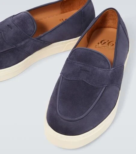 George Cleverley Joey II suede penny loafers 3