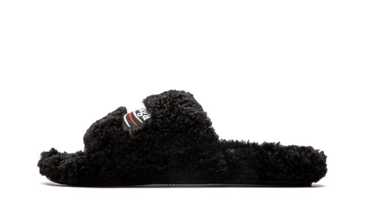 Balenciaga Balenciaga Furry Slide Sandal - Sandals - BeyondStyle