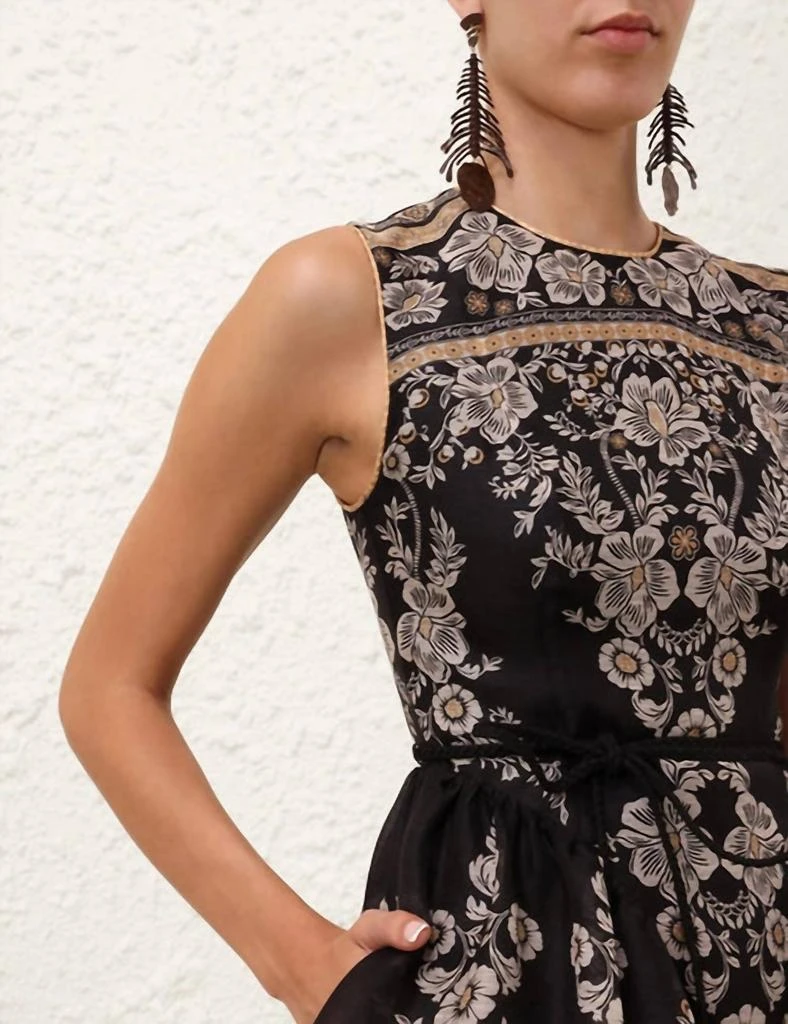 Zimmermann Balance Peplum Mini Dress In Black 2