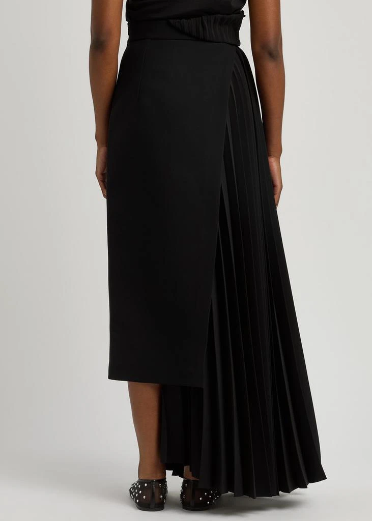 A.W.A.K.E MODE Pleated wrap-effect crepe maxi skirt 3