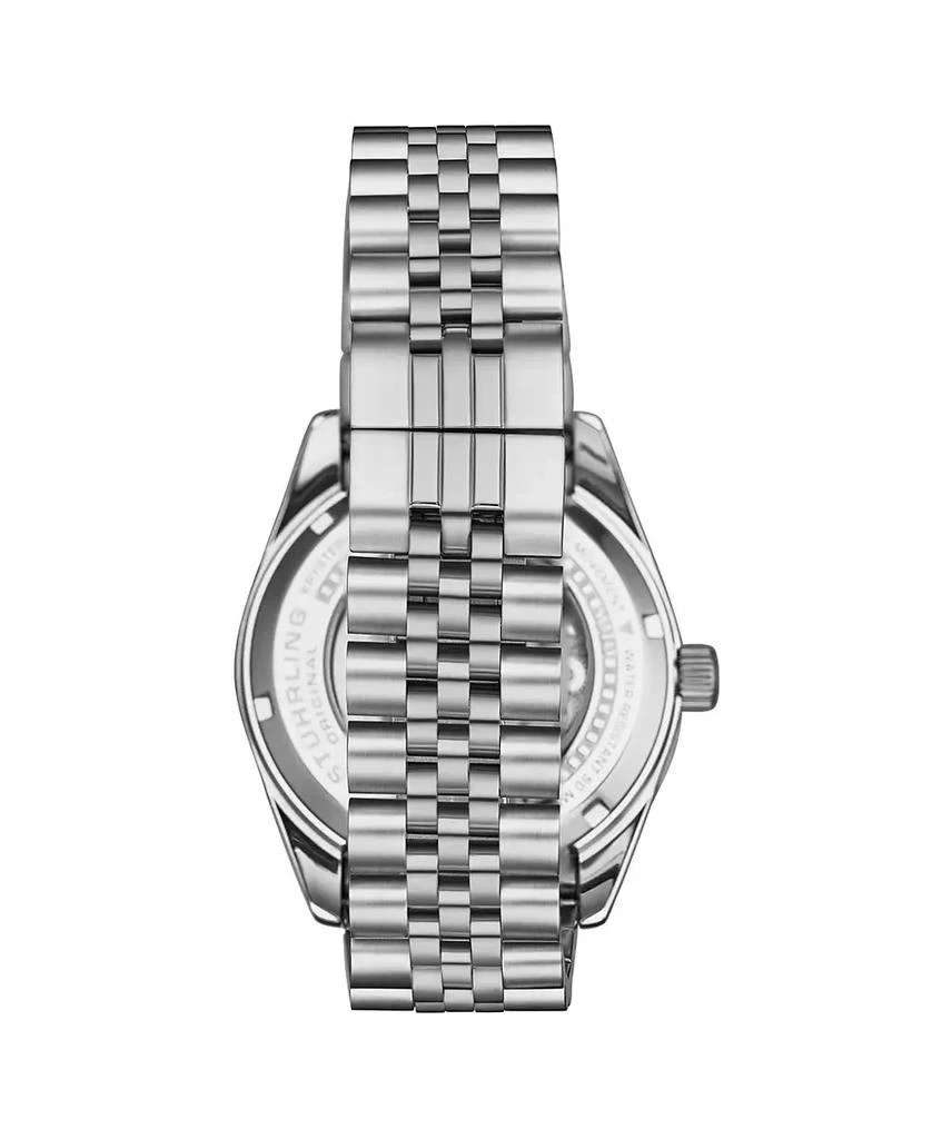 Stuhrling Datemaster II Men’s Swiss Automatic 42mm Stainless Steel Watch, Green Dial, Fluted Bezel, Day & Date, 100M Water Resistant 5