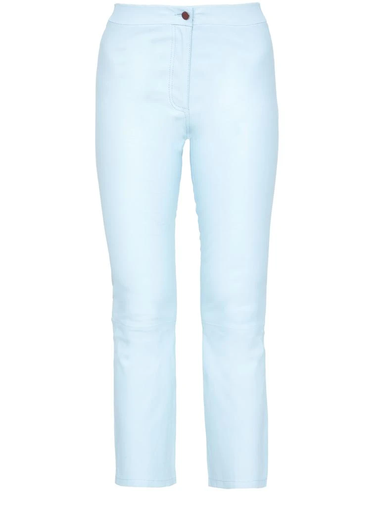 Arma Light-blue leather pants 1