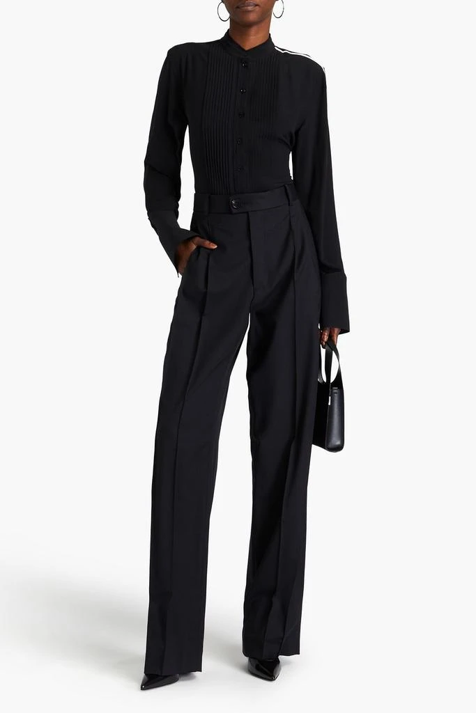 Peter Do Pleated wool-blend twill straight-leg pants 2