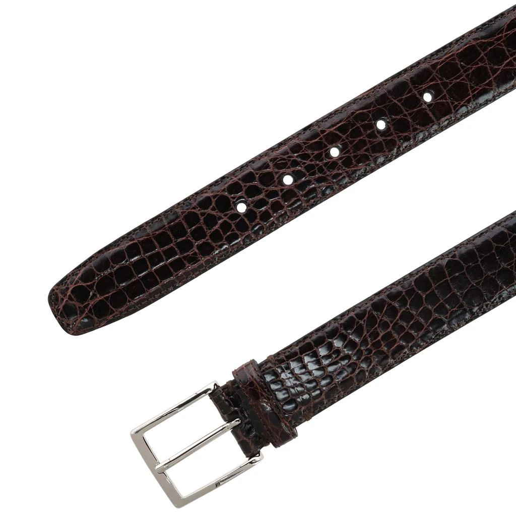 Trafalgar Genuine Caiman Crocodile 35mm Leather Dress Belt 2