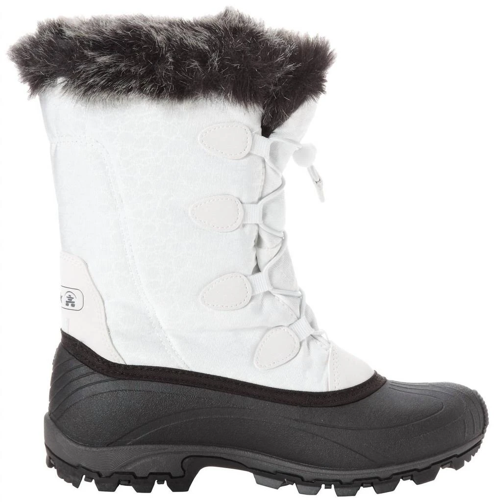 Kamik Kamik - Women's Momentum Pull On Rounded Toe Waterproof Fur Trim Ankle Snow Boots 3