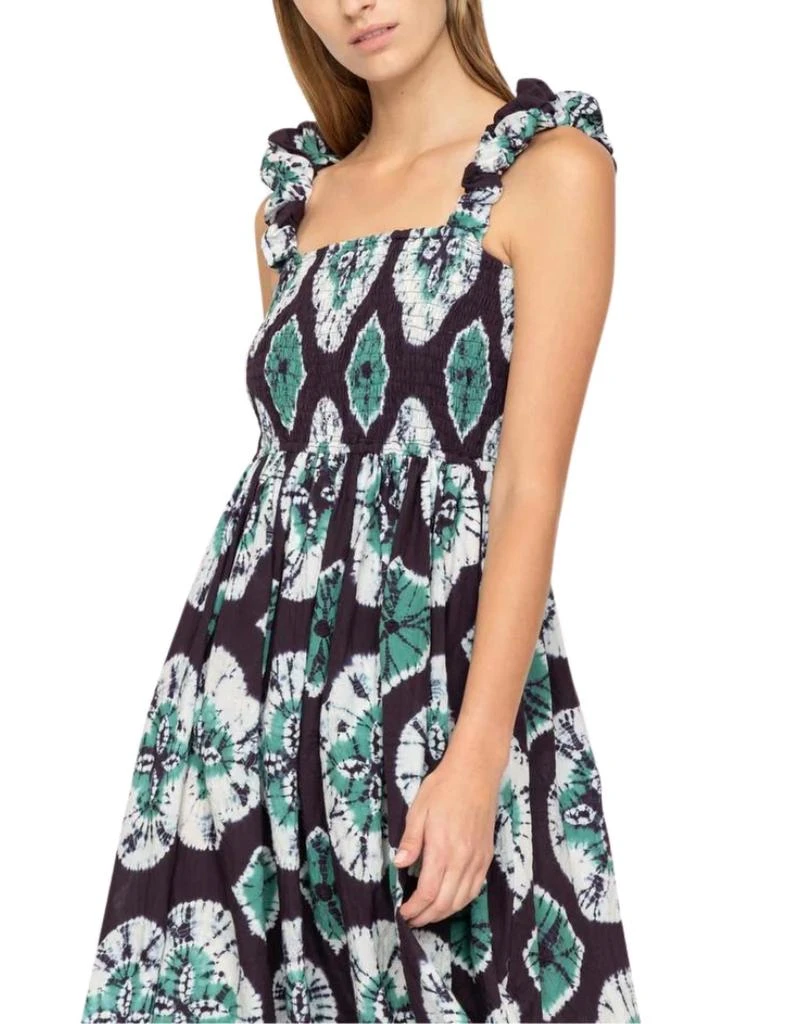 Sea Sea - Aveline Tie Dye Print Sleeveless Smocked Dress 3