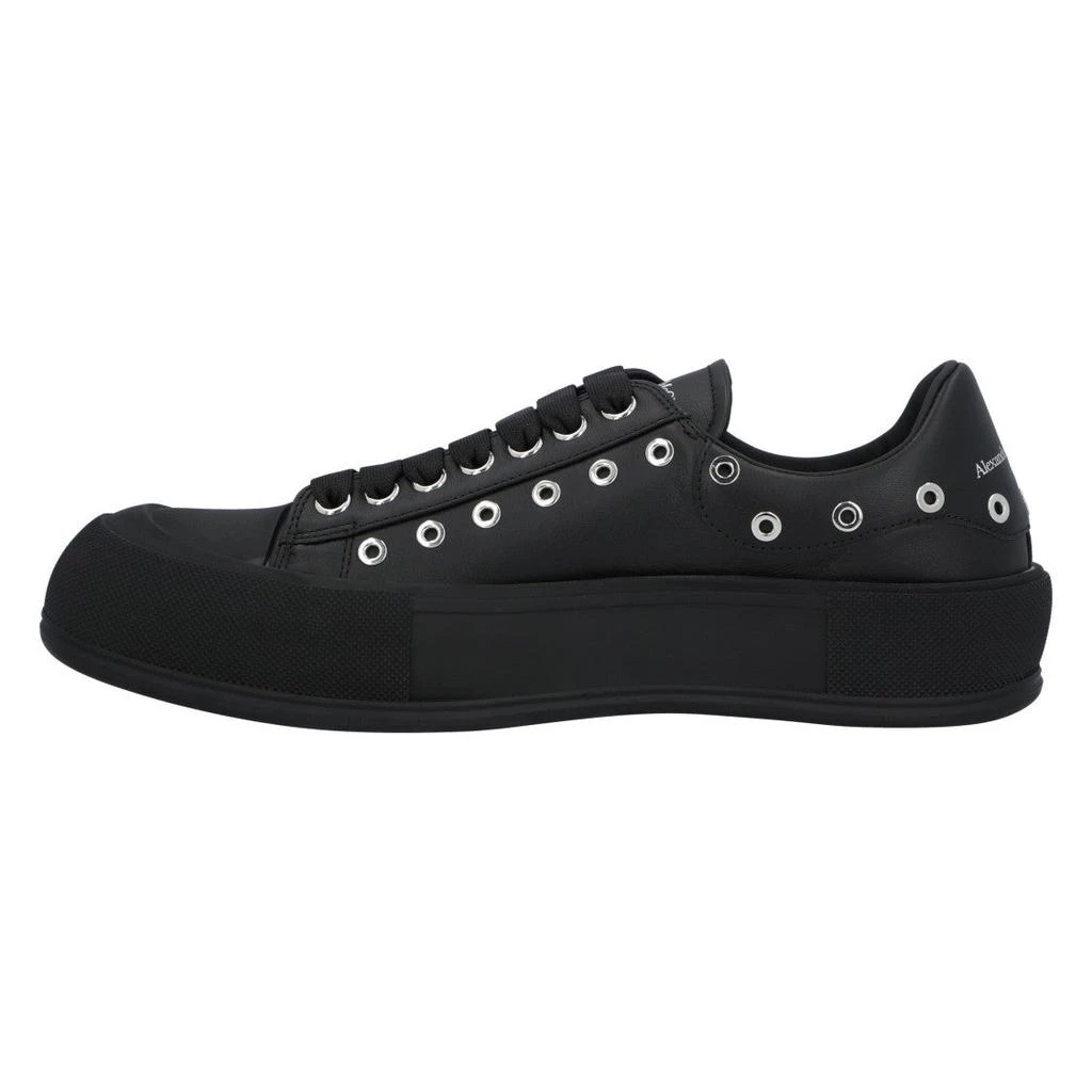 Alexander McQueen Deck Plimsoll In Black/Silver 2