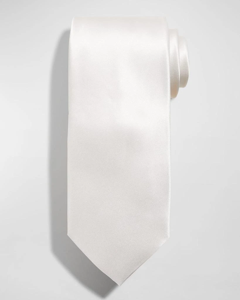 Stefano Ricci Solid Silk Satin Tie 1