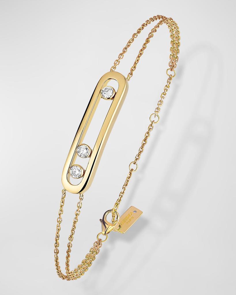 Messika Move Classic 18K Yellow Gold 3-Diamond Bracelet