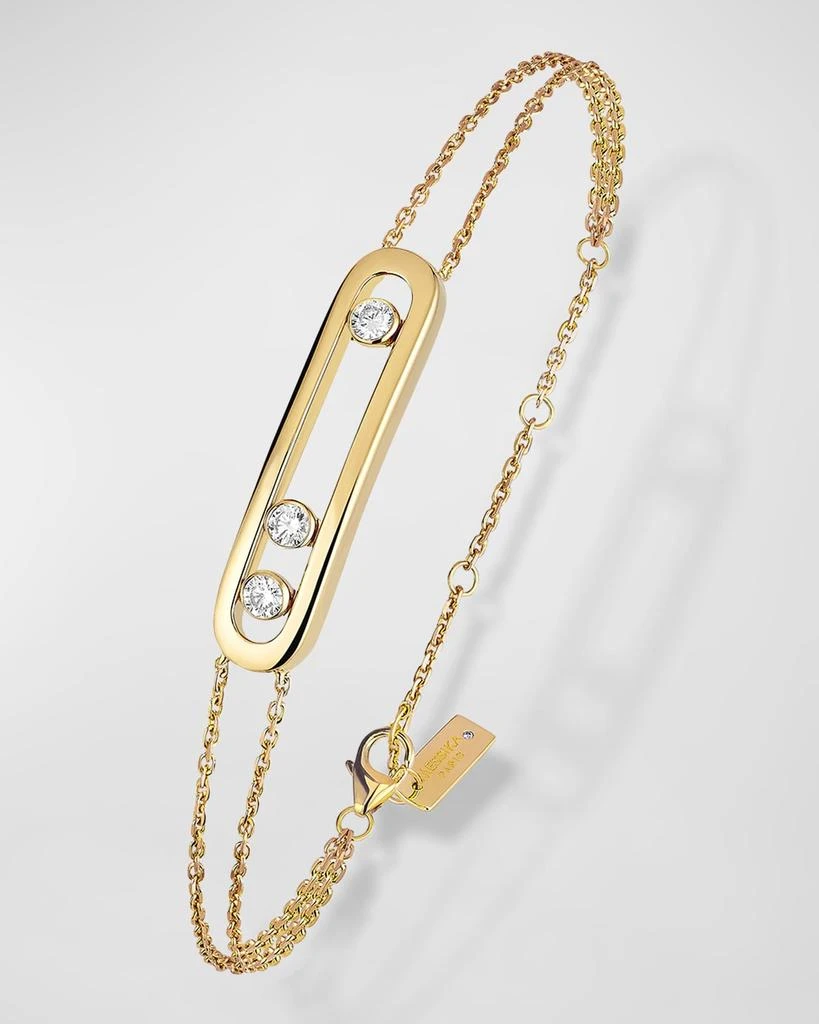 Messika MOVE CLASSIC 18K YELLOW GOLD 3-DIAMOND BRACELET 1