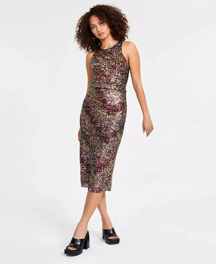 Bar III Women's Sequin Pull-On Midi Skirt, Created for Macy's 1