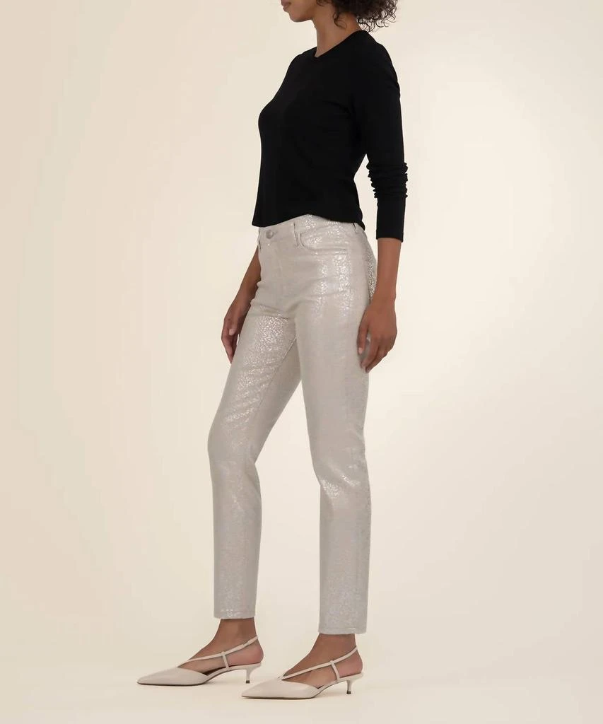 KUT from the Kloth Kut From The Kloth - Charlize Metallic Coated High Rise Cigarette Leg Pants 2