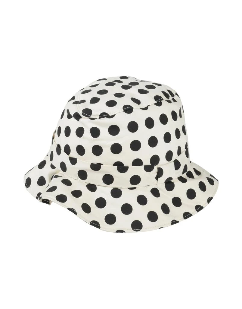 Dolce & Gabbana Black and White Polka Dot Hat Dolce & Gabbana Black Cotton Polka Dot Lining Fedora Men Hat  main image 4