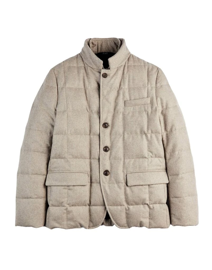 FAY Padded Boxy Down Jacket With Flap Pockets