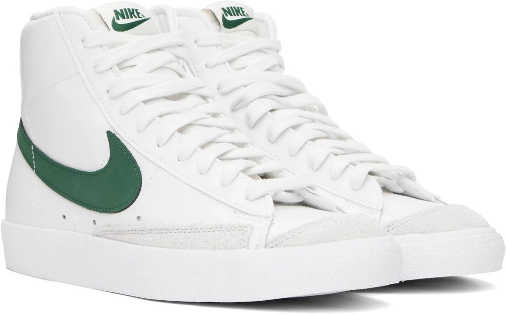 NIKE White & Green Blazer Mid '77 Vintage Sneakers 4