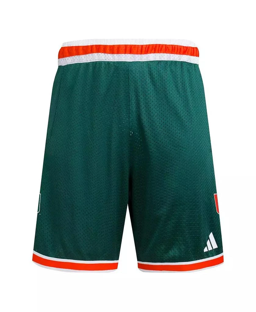 Adidas Men's Green Miami Hurricanes Swingman Replica Basketball Shorts 3