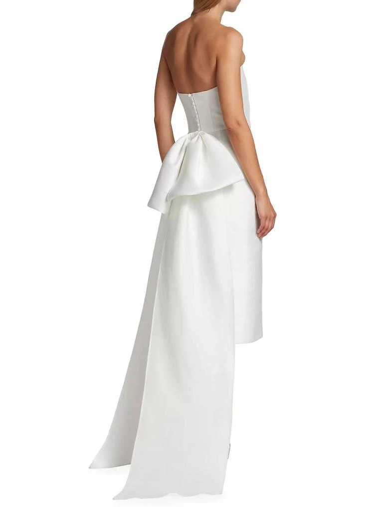 Amsale Bow-Back Mikado Satin Bridal Dress 5
