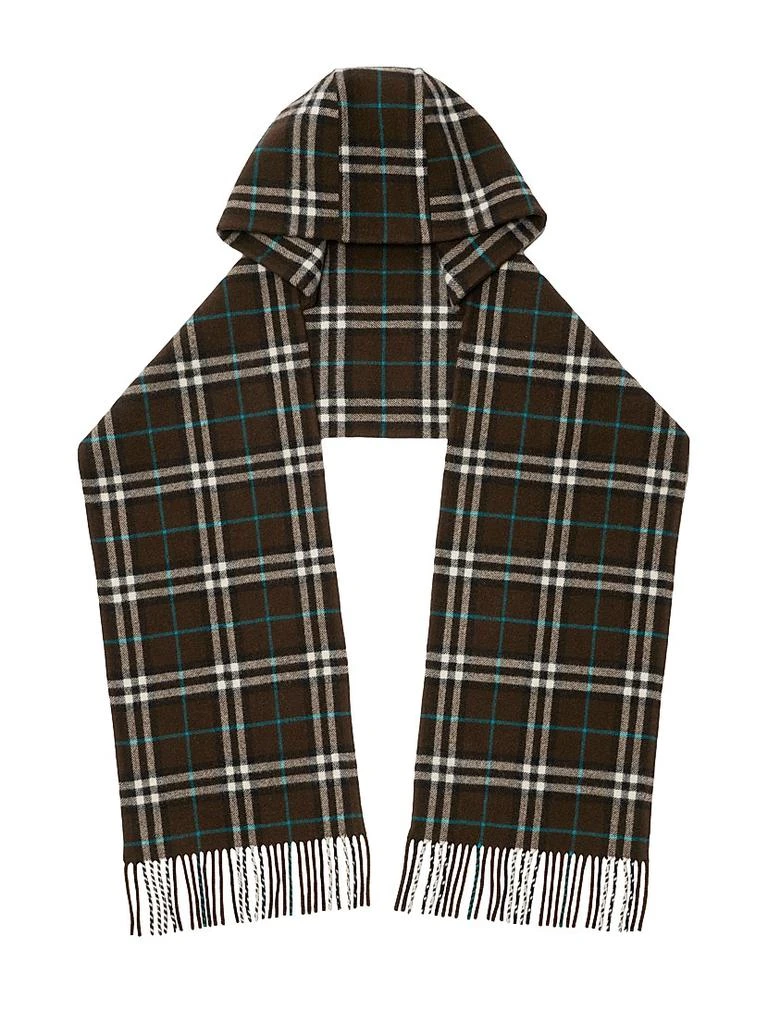 Burberry Lola Check Hooded Cashmere Scarf 1