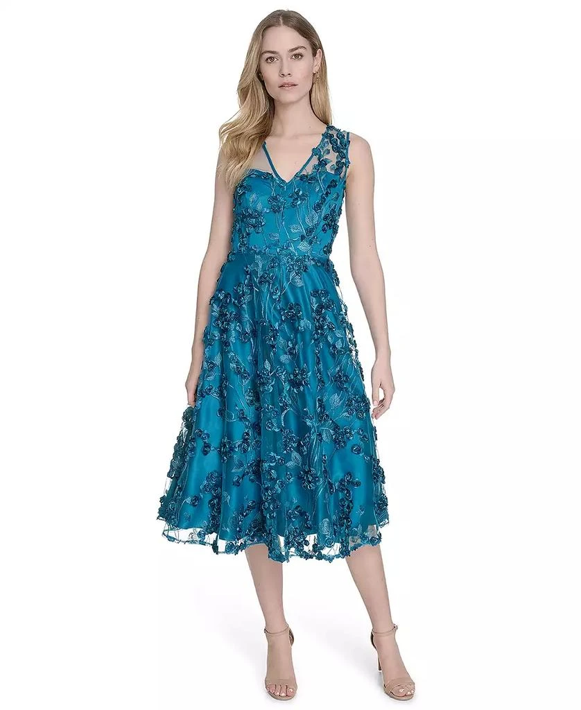 Eliza J Women's Embroidered-Mesh Sleeveless Fit & Flare Dress 1