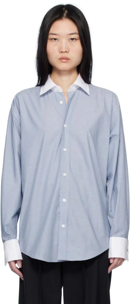 FILIPPA K Blue Cotton Tuxedo Shirt 1
