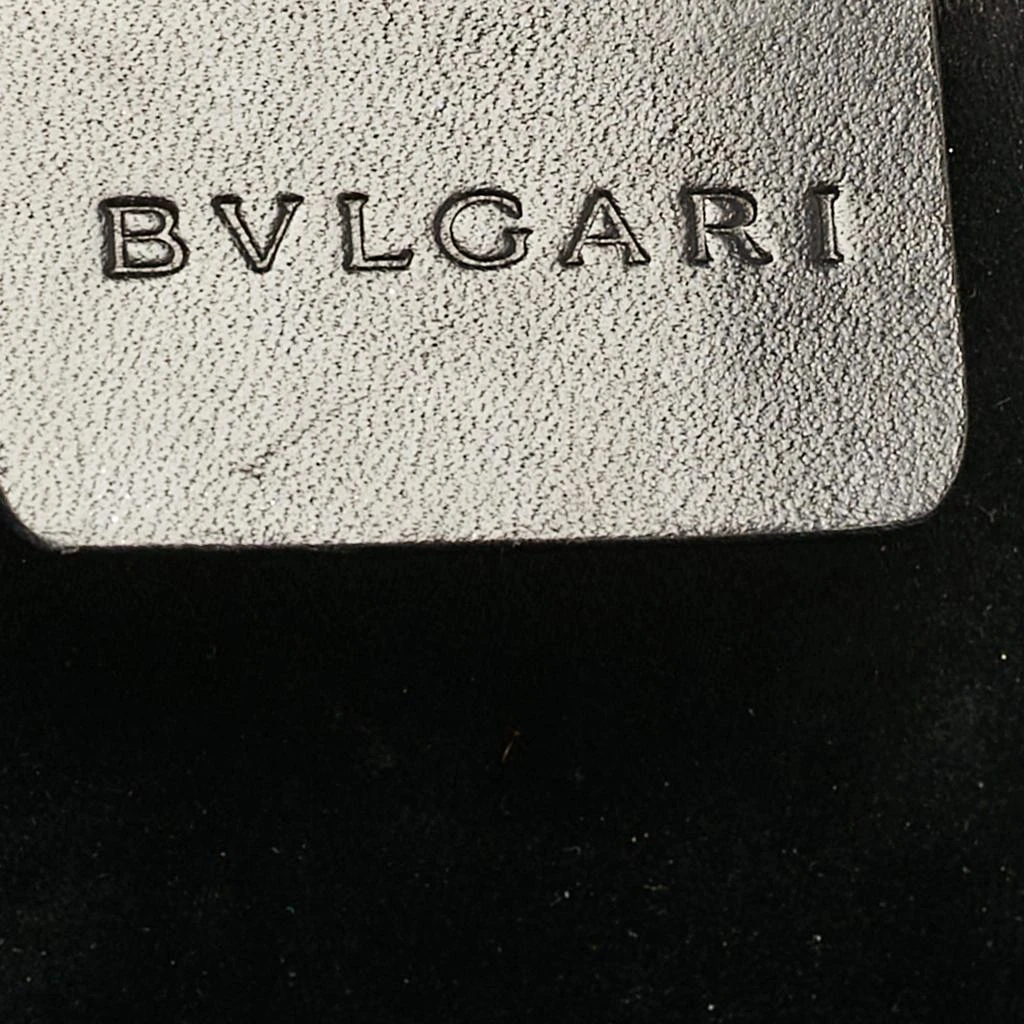 BVLGARI Bvlgari Blue/Black Logo Denim and Leather Cylinder Bag 13