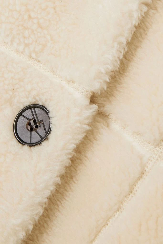 LVIR Double-breasted paneled faux shearling coat 4
