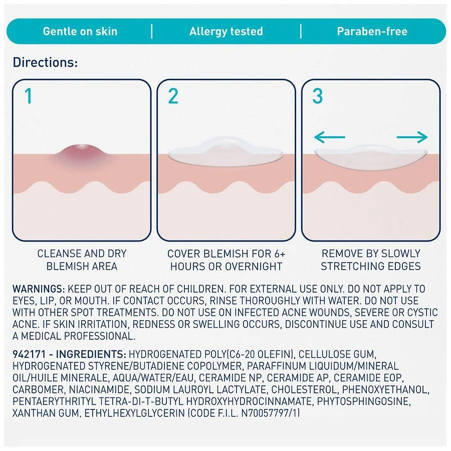 CeraVe Blemish Barrier Patches Oil-Absorbing Hydrocolloid Pimple Patches 8