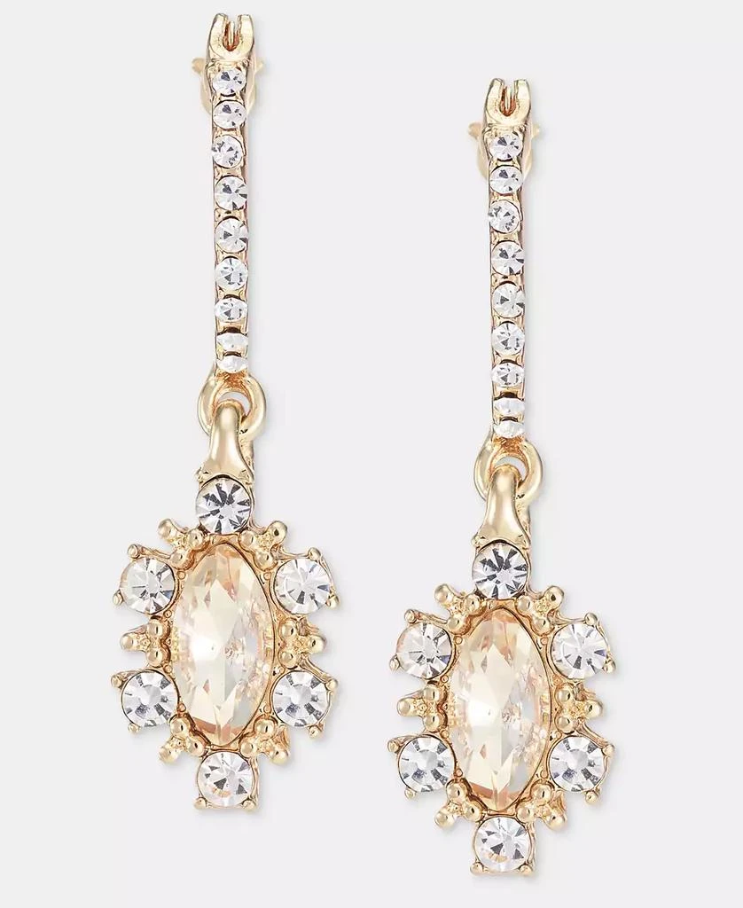 MARCHESA Crystal Drop Huggie Hoop Earrings