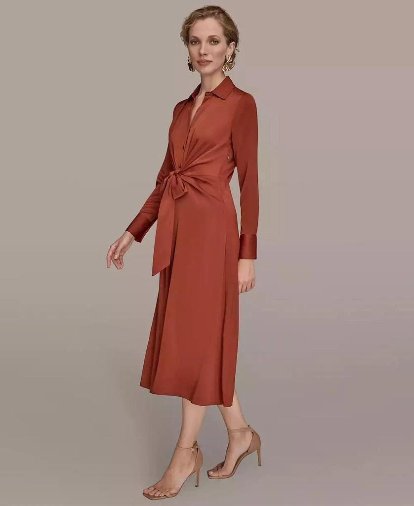 Donna Karan Women's Tie Front Shirt Dress 2