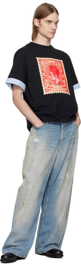 Charles Jeffrey Loverboy Black Turn Up T-Shirt 4