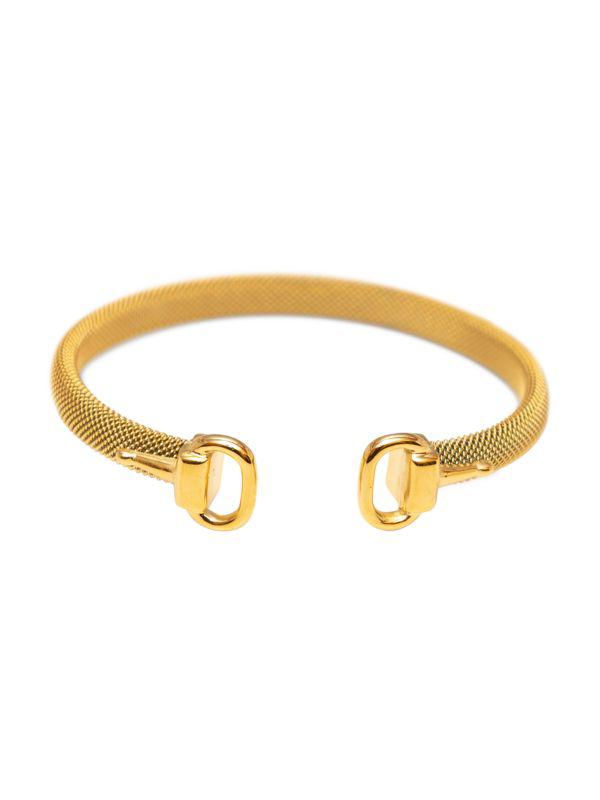 Jean Claude Goldtone Stainless Steel Cuff Bracelet